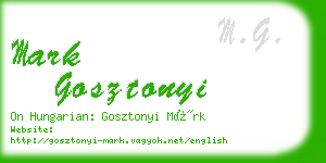 mark gosztonyi business card